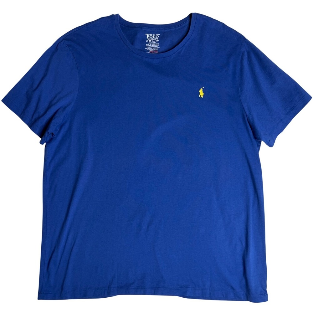 Polo Ralph Lauren Custom Fit Cotton Tee Royal Blue Mens XXL